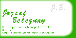 jozsef beleznay business card